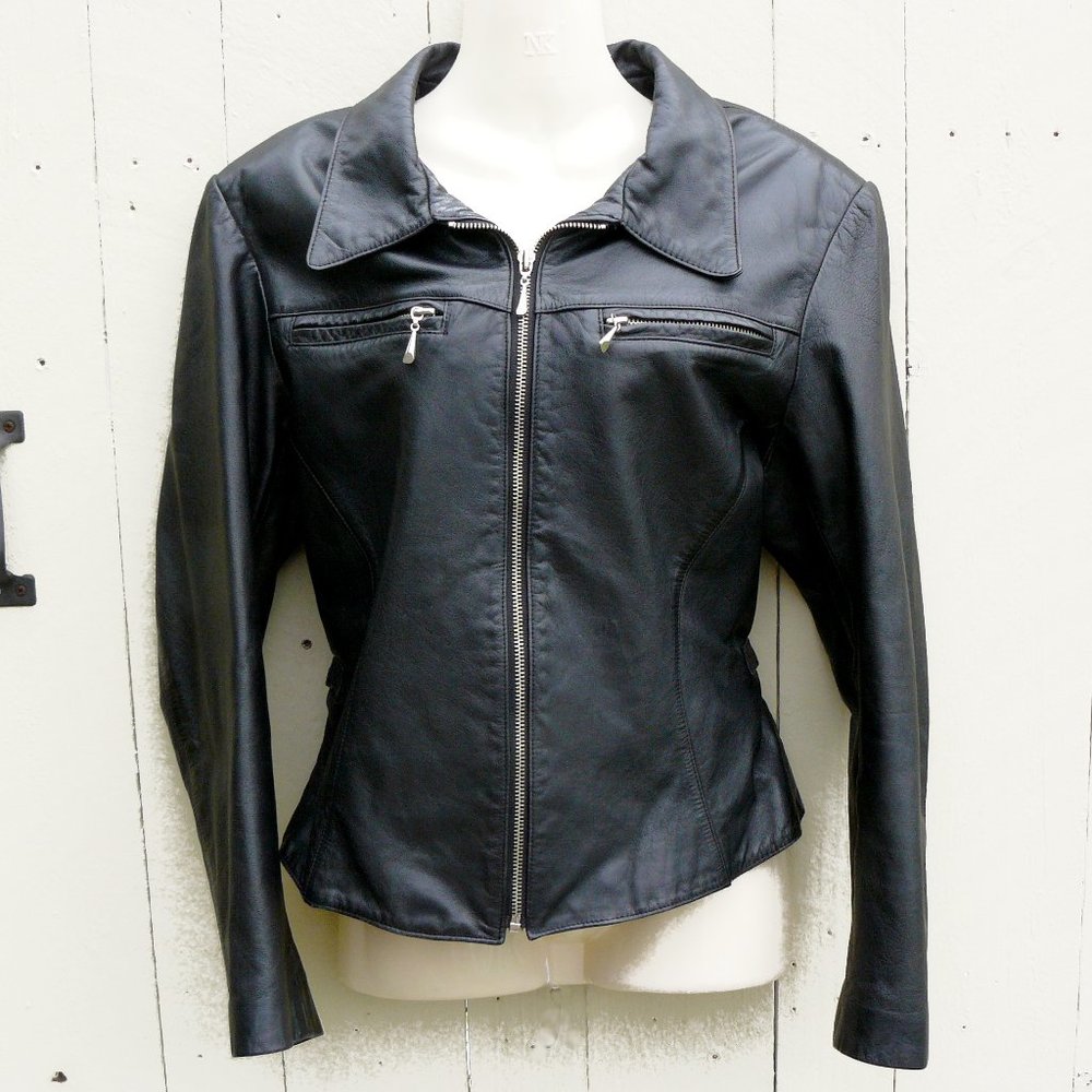 Hugo Buscati Leather Motorcycle Moto Jacket